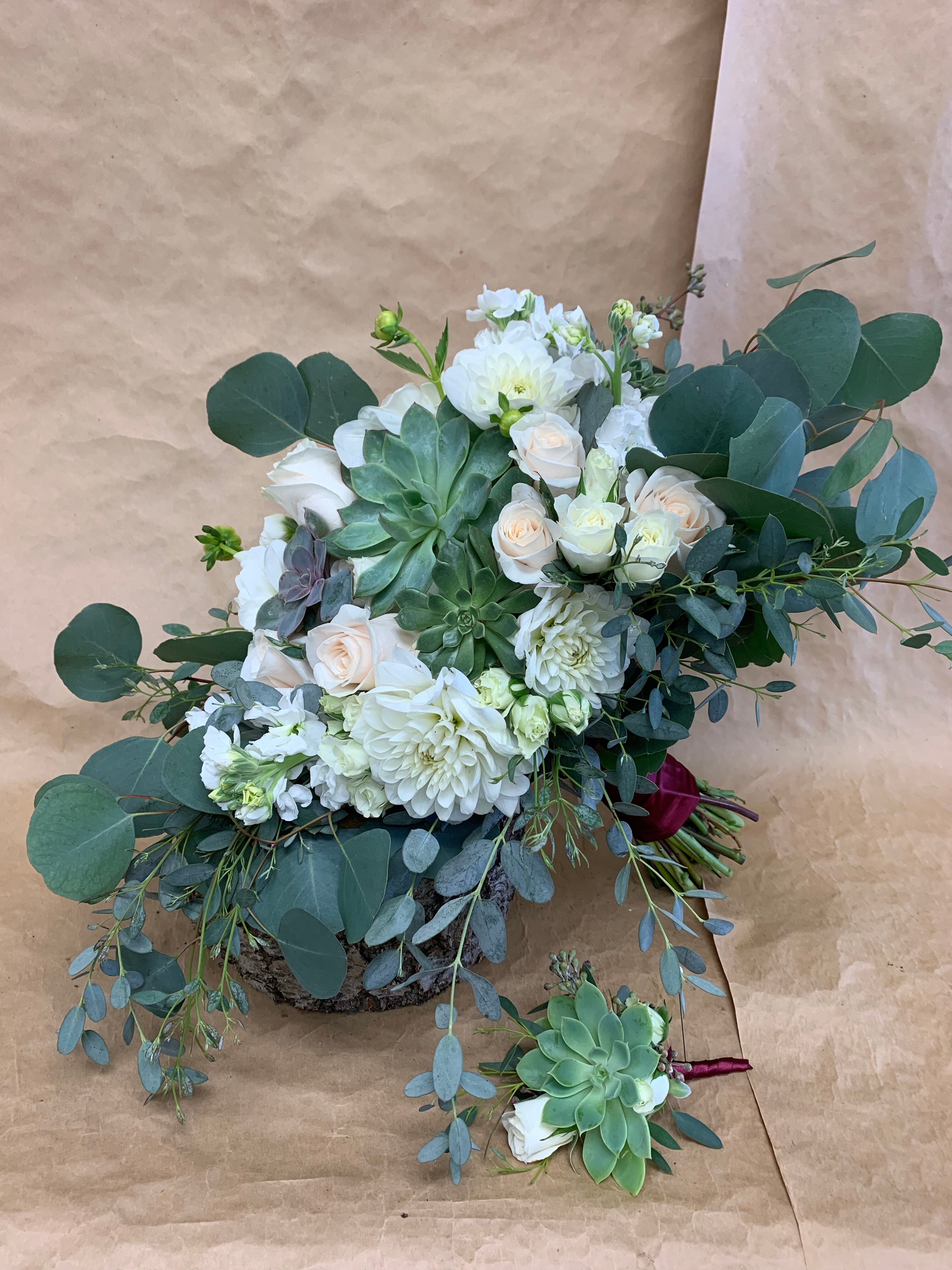 Succulent and Floral Bouquet